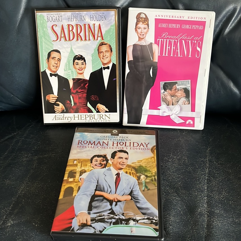 The Audrey Hepburn 3 DVD collection Sabrina Breakfast at Tiffany’s Roman Holiday